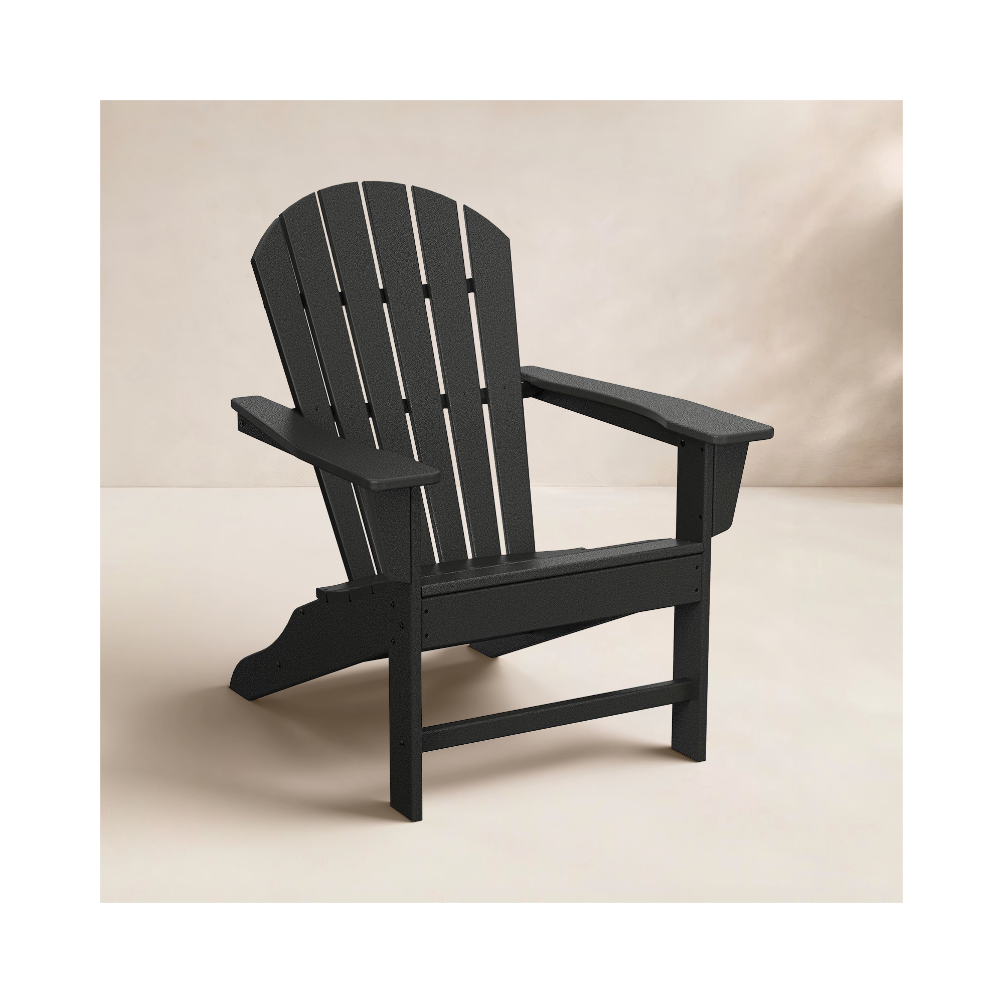 POLYWOOD Adirondack Chair, Black
