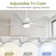 Sofucor 52" 5-Solid Blade Smart Modern Ceiling Fan with LED Light，Remote