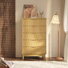 Ensemble de chambre à coucher 4 pièces, commode double à 6 tiroirs l 47,2 po et commode à 5 tiroirs l 27,5 po