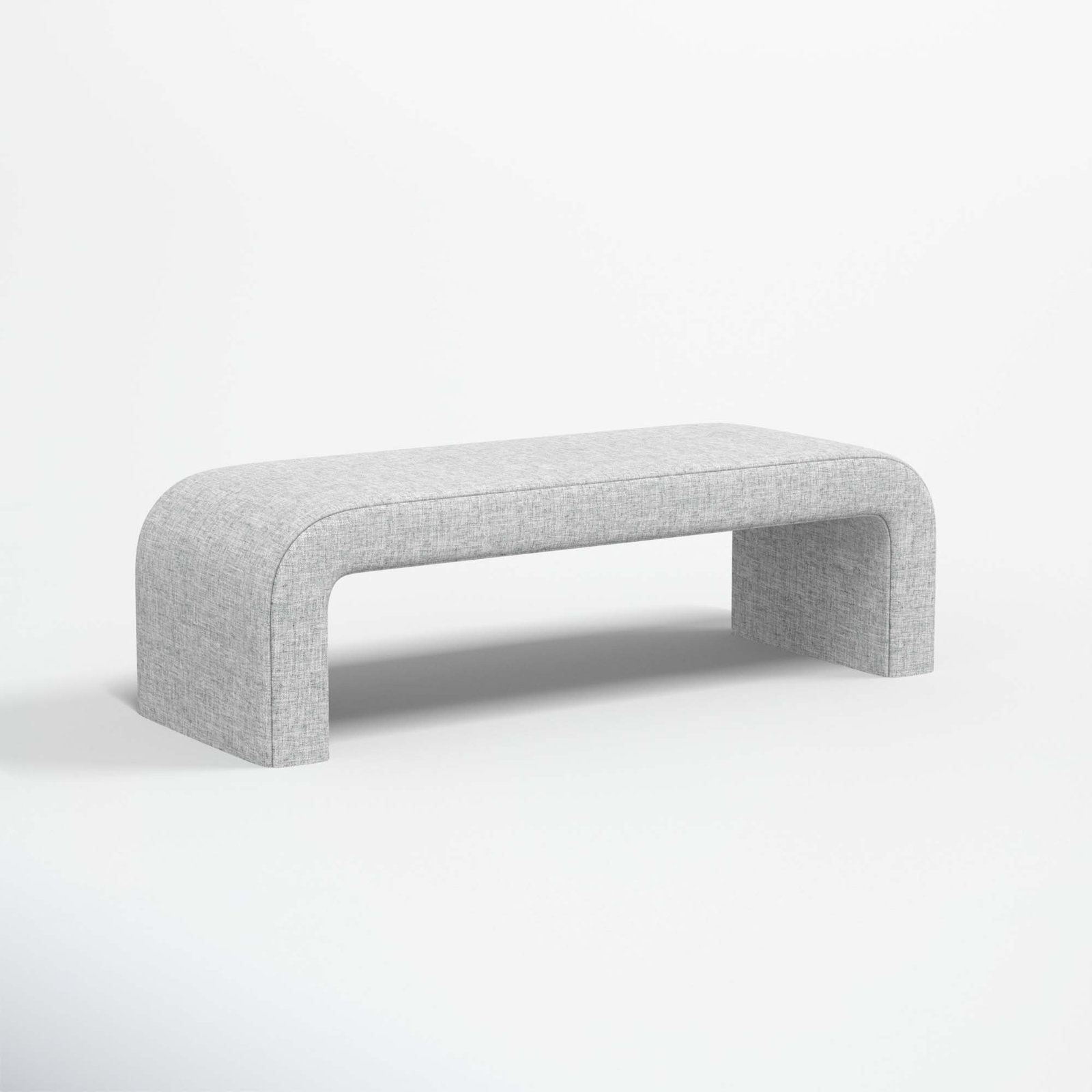 Upholstered Bench, Zuma Pumice Textured Linen