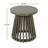Outdoor Acacia Wood Patio Side Table, Round Coffee Table For Backyard, Lawn, Balcony,Grey Finish-421081273