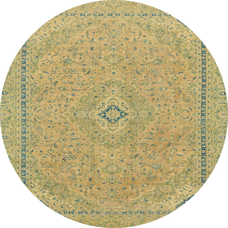 Abstract Indoor Rug, Round 8'