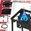 Poêle de camping extérieur avec pare-brise et table d'appoint-134171026