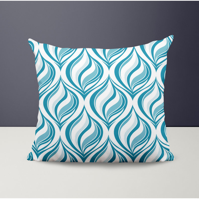 Housse et insert de coussin décoratif en polyester, L 19 po x H 19 po, Turquoise
