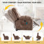 Fauteuil inclinable surdimensionné en microfibre de 40,5 po de large avec chauffage chauffant et deux porte-gobelets cachés et port USB et poche latérale-974790285