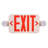 LED Exit Sign with Emergency Lights, Two LED Adjustable Heads Emergency Exit Light with Battery Backup, Combo Red Letter Fire Exit Lighting, Commercial Exit Signs Tested to UL Standards