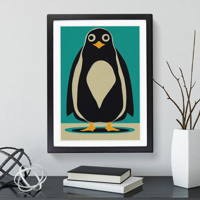Penguin Abstract Art No.8 - Wrapped Canvas Print
