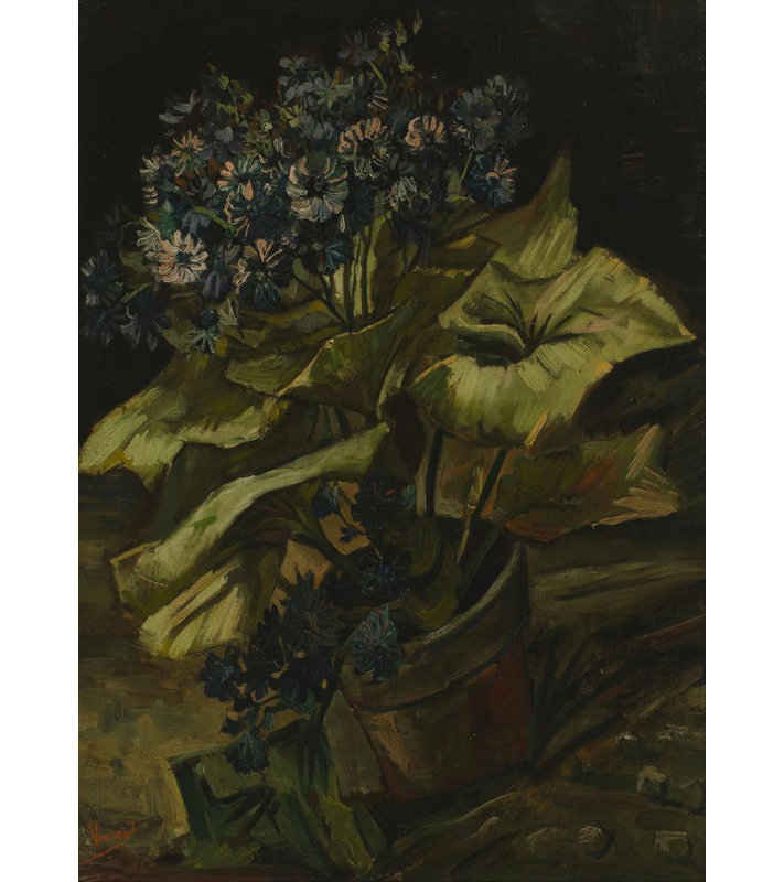 "Cineraria" par Vincent Van Gogh - Toile tendue avec châssis, H 24 po x l 17 po