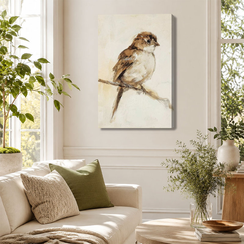 Oiseau sur une branche, 12*18 inch (30*45*2cm)