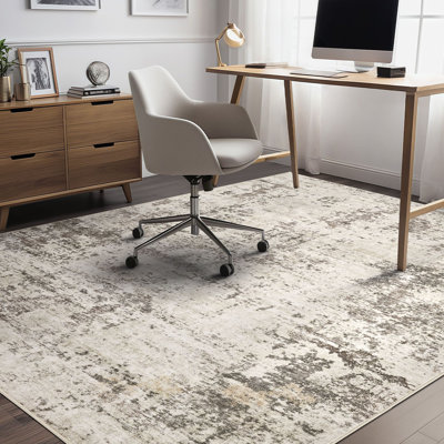 Modern Abstract Neutral Soft Carpet for Bedroom Dining Room Under Kitchen Table Home Office Decor