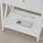 Industrial White Nightstand with Charging Station, Rustic Bedside Table-375396293-377009666