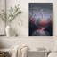 «White Egret debout dans des roseaux au coucher du soleil», art mural-1054439452