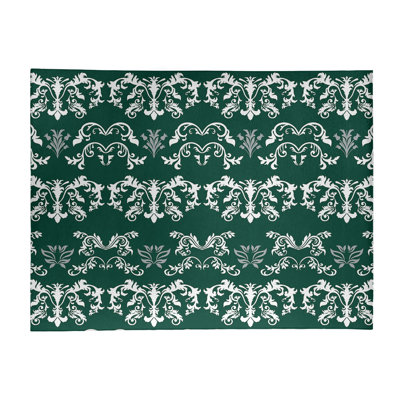 Tapis vert / blanc Damask