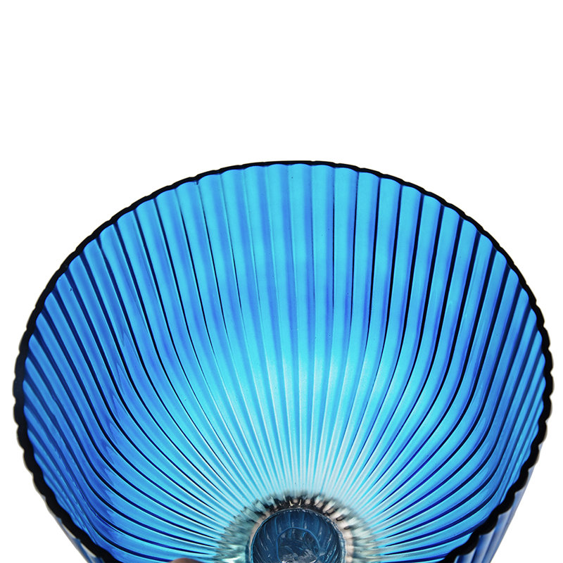 D10.2X16 "Vase, Bleu/doré