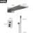 High-End Modern Luxury 3-Function Shower Faucet Set, Complete Shower System with 22" x 9" Waterfall & Rainfall Shower Head, Handheld Shower and Pressure Balancing Valve-85121180