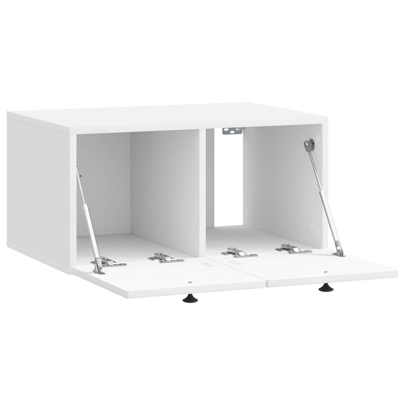 Unfinished TV Stand, High Gloss White, 30cm H x 59.5cm L x 41cm W