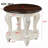 Solid Wood Round End Table with Shelf-1518809811
