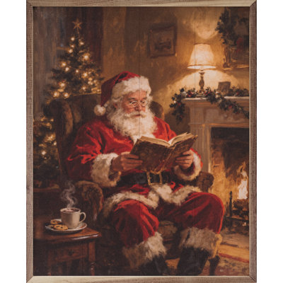 Santa Claus By The Fireplace