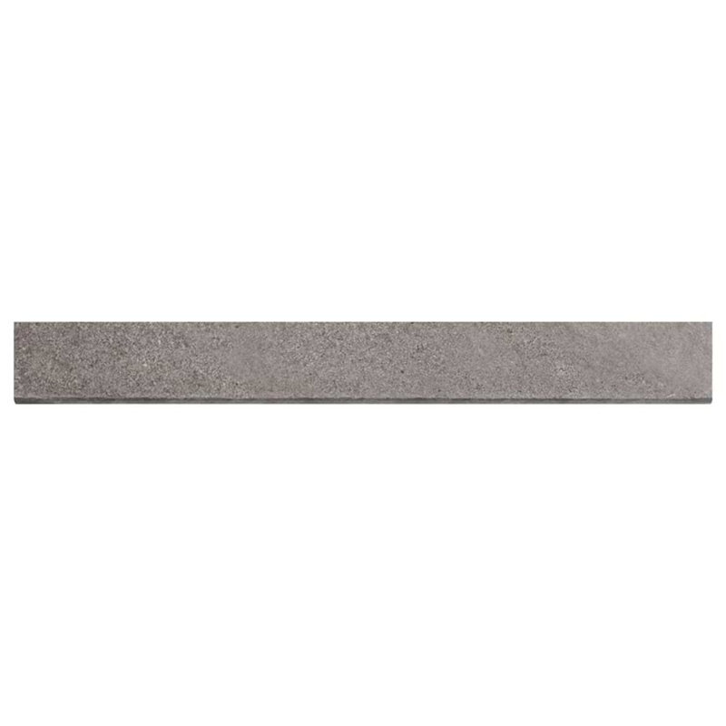 Era 3X24 Limestone Look Matte Porcelain Bullnose, Slate Gray
