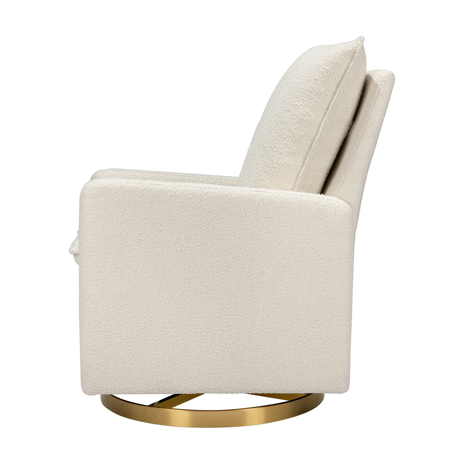 Cali Swivel Glider, Ivory Boucle/Gold Base