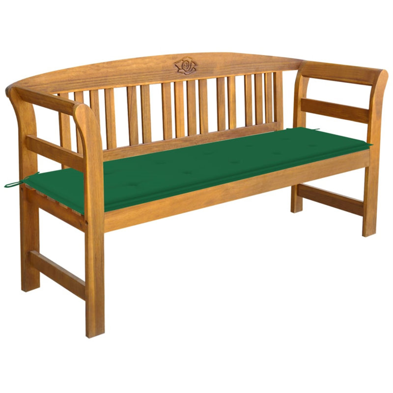 Banc de jardin en bois Brittini, Vert