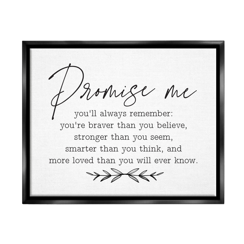 «Inspirational Self Love Quote Casual Botanical Design» par Lettred and Lined - cadre flottant, art textuel sur toile