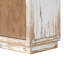Buffet Amélie 74 po patchwork à 4 portes, blanc antique et brun moyen