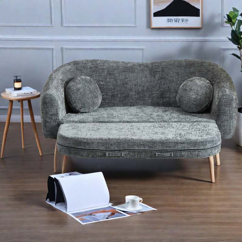 Canapés convertibles à compression, fauteuil inclinable 86 po Chenille