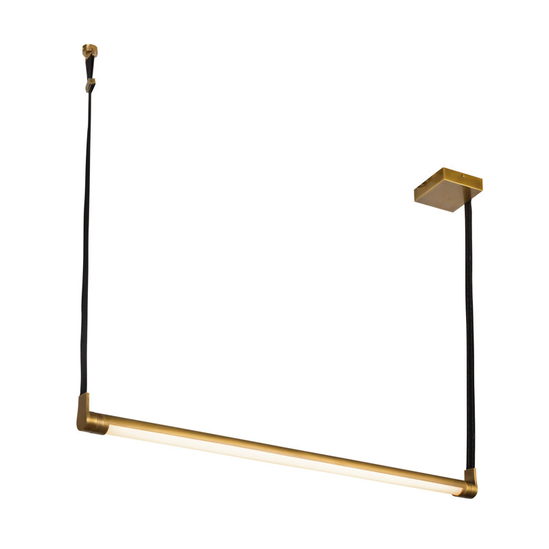 Laurence 1 - Light LED Pendant, Vintage Brass