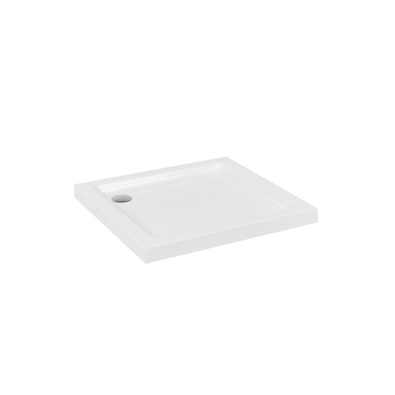 Allenhurst Acrylic Shower Tray - White, 7cm H x 90cm W x 90cm D