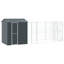 Cage à oiseaux vidaXL anthracite 244,49 x 81,89 x 97,24 po-2031685995
