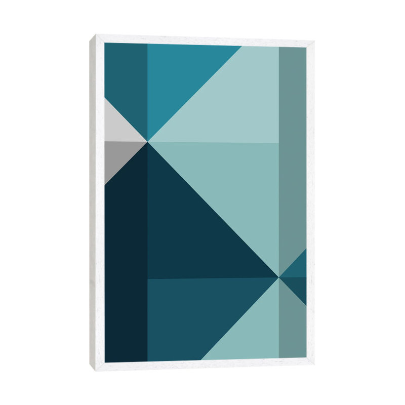 Geometric XVIII - Print on Canvas, 66.04 cm H x 45.72 cm W, White Framed