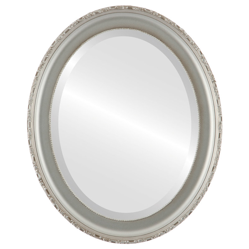 Miroir décoratif biseauté Reposa, 32,63 po x 26,63 po, Argent