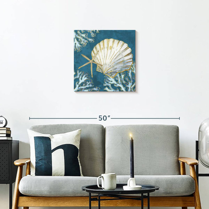 Coquilles de plage Adeliza Indigo II, H 20 po x l 20 po