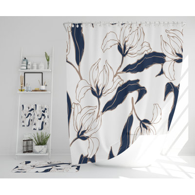Nedret Polyester Shower Curtain Set