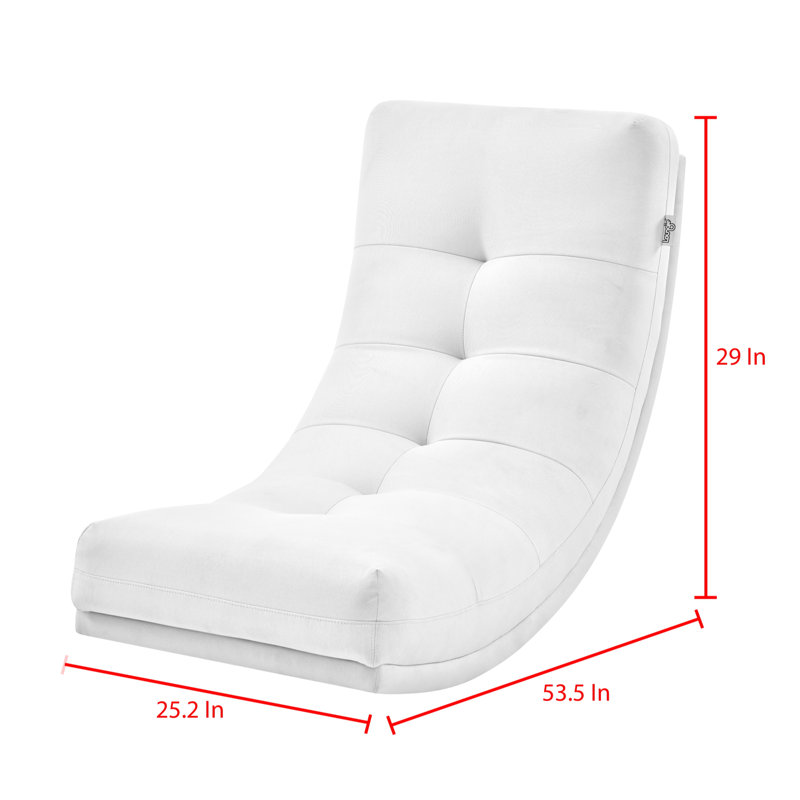 Chaise de jeu berçante rembourrée Loungie Kaleo - Forme ergonomique et siège rembourré, Laine noire
