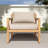 Acacia Wood & Beige Rope Outdoor Leisure Chair – Spacious, Comfortable & Versatile For Any Patio-1730357003