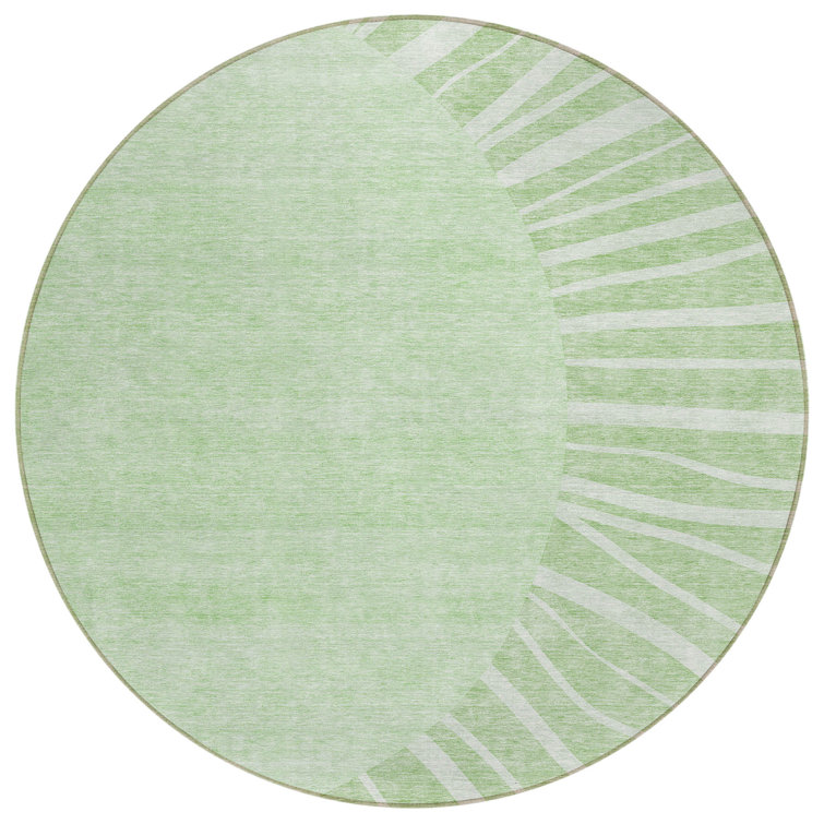 Washable Abstract Indoor / Outdoor Rug