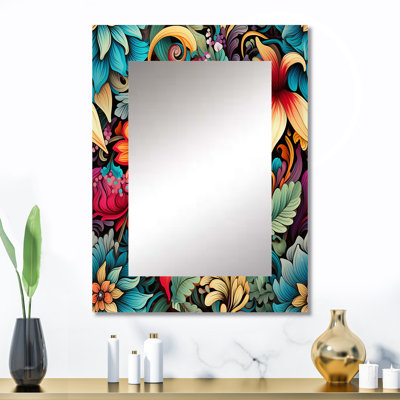 Motif de tapisseries tropicales Veras - motif floral grand miroir mural