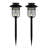 Black Low Voltage Solar Powered Integrated LED Pathway Light Pack