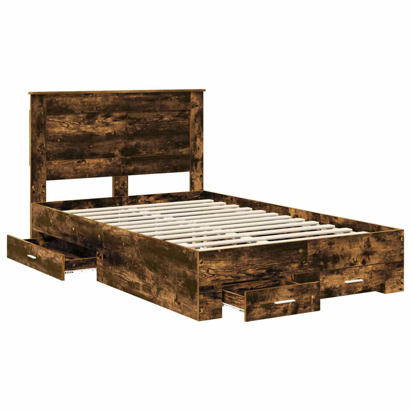 Bed, Smoked Oak, 140 x 190cm