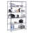 48'' W Steel Shelving Unit with Wheels