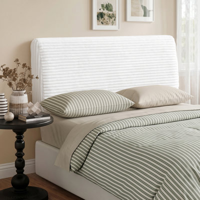 Upholstered Headboard Ergonomic Fabric Headboard 6.3 inch width Headboard Suitable for 8-14 inch Mattress 