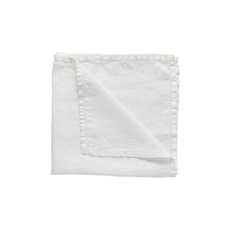 Ajour Luisa Round Napkin, Giz Branco