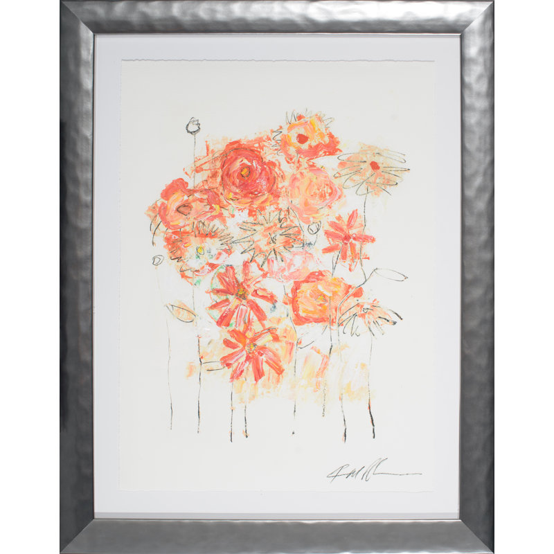 Fleurs du jardin 2 par Robert Robinson - Peinture encadrée sur papier