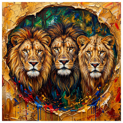 Coussins décoratifs Three Majestic Lions