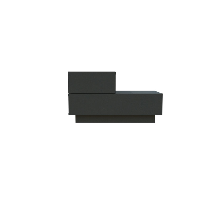70cm W Particle Board / Chipboard Bedside Table, Anthracite