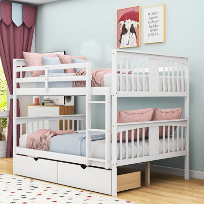  Doireann Full Over Full 2 Drawers Standard Bunk Bed by Harriet Bee