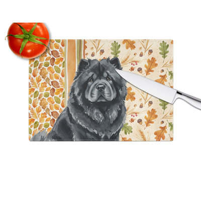 Planche à découper en verre Black Chow Chow Heirloom
