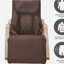 Fonction de massage complet - Pression d'air - Fauteuil à bascule confortable, fauteuil de détente avec coussin en coton brun